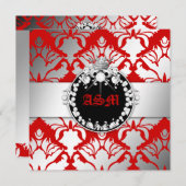 311-Damask Shimmer Queen Sweet 16 Cherry Red Kaart (Voorkant / Achterkant)