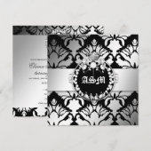 311-Damask Shimmer Queen Sweet Sixteen Black White Kaart (Voorkant / Achterkant)