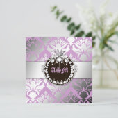 311-Damask Shimmer Queen Sweet Zestien Paars Kaart (Staand voorkant)