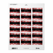 311-Damask Shimmer Rood Label (Full Sheet)