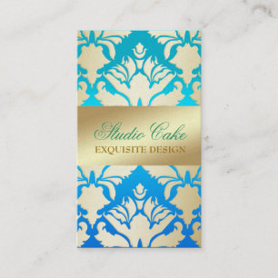 311 Damask Shimmer Tropical Blue Fade Visitekaartje