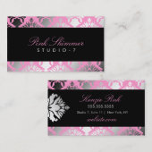 311 Damaskshimmer Roze pleister zwarte doosCertifi Visitekaartje (Voorkant / Achterkant)