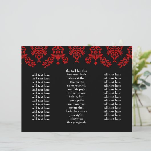 311 Dashing Damask Black Red Brochure (Staand voorkant)