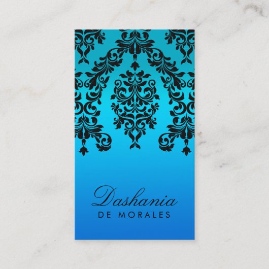 311 Dashing Damask Blue Tropical Fade Visitekaartje (Voorkant)