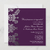 311-Dashing Damask | Faux Silver Eggplant Kaart (Achterkant)
