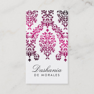 311 Dashing Damask Magenta Visitekaartje