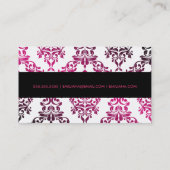311 Dashing Damask Magenta Visitekaartje (Achterkant)