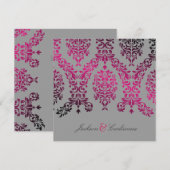 311-Dashing Damask Night Magenta Light Grey Kaart (Voorkant / Achterkant)