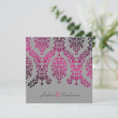 311-Dashing Damask Night Magenta Light Grey Kaart (Staand voorkant)