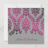 311-Dashing Damask Night Magenta Light Grey Kaart (Voorkant)