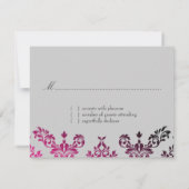 311-Dashing Damask Night Magenta Light Grey RSVP Kaartje (Achterkant)