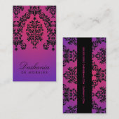 311-Dashing Damask | Paarse straling Visitekaartje (Voorkant / Achterkant)