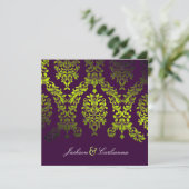 311-Dashing Damask | Secret Garden Eggplant Kaart (Staand voorkant)