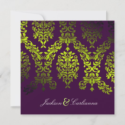311-Dashing Damask | Secret Garden Eggplant Kaart (Voorkant)
