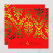 311-Dashing Damask | Secret Garden Red Hot Kaart (Voorkant / Achterkant)