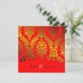311-Dashing Damask | Secret Garden Red Hot Kaart (Staand voorkant)