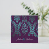 311-Dashing Damask | Zee tuin in Night Eggplant Kaart (Staand voorkant)