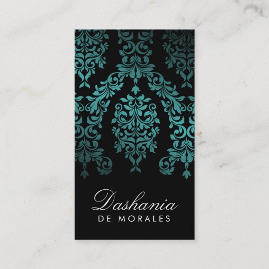 311-Dashing Damask | Zee tuin 's nachts Visitekaartje (Voorkant)