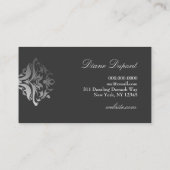 311-Dazzle Me Damask - D Monogram Paars Visitekaartje (Achterkant)