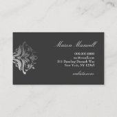 311-Dazzle Me Damask -M Monogram Turquoise Visitekaartje (Achterkant)
