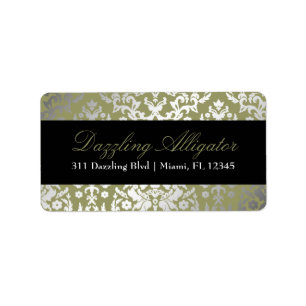 311 Dazzling Damask Alligator Etiket