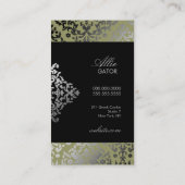 311 Dazzling Damask Alligator Visitekaartje (Achterkant)