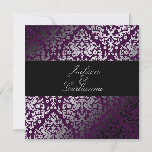 311-Dazzling Damask Blackberry Kaart (Voorkant)