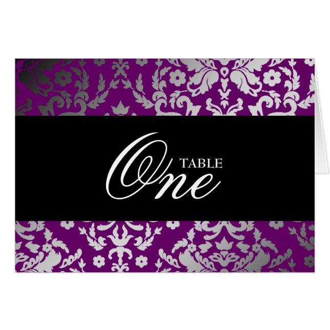 311-Dazzling Damask Buitengewone Paarse tafelauto (Voorkant Horizontaal)