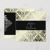 311-Dazzling Damask Buttercrème Kaart (Voorkant / Achterkant)