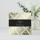 311-Dazzling Damask Buttercrème Kaart (Staand voorkant)