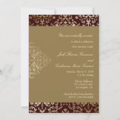 311 Dazzling Damask Gold Ivory Chocolate Kaart (Achterkant)