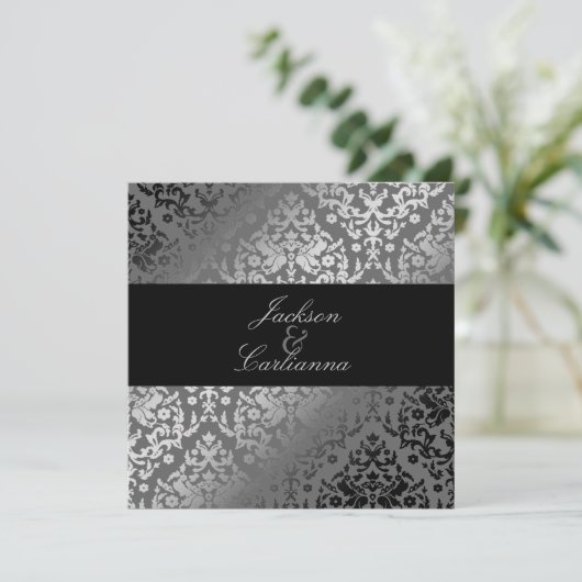 311 Dazzling Damask Grey Kaart (Staand voorkant)