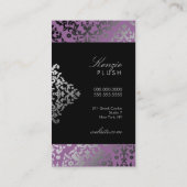 311 Dazzling Damask Paars Plush Visitekaartje (Achterkant)