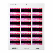 311-Dazzling Damask Paars Punch Etiket (Full Sheet)