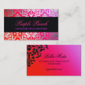 311 Dazzling Damask Paarse Punch Visitekaartje (Voorkant / Achterkant)