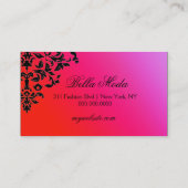 311 Dazzling Damask Paarse Punch Visitekaartje (Achterkant)