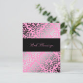311-Dazzling Damask Pink Flamingo Briefkaart (Staand voorkant)
