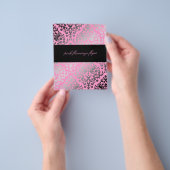 311-Dazzling Damask roze flamingo Flyer (Hand)