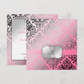 311 Dazzling Damask roze Flamingo Kaart (Voorkant / Achterkant)