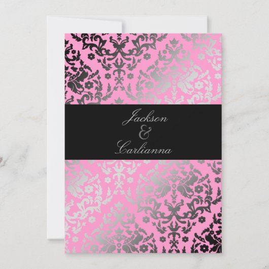 311 Dazzling Damask roze Flamingo Kaart (Voorkant)