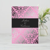 311 Dazzling Damask roze Flamingo Kaart (Staand voorkant)
