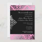 311 Dazzling Damask roze Flamingo Kaart (Achterkant)