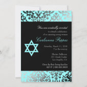 311 Dazzling Damask Turquoise Blue Star van David Kaart (Achterkant)