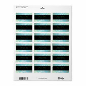 311-Dazzling Damask Turquoise & Limoen Black Etiket (Full Sheet)