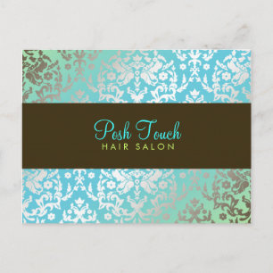 311 Dazzling Damask Turquoise & Limoen Briefkaart