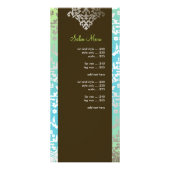 311 Dazzling Damask Turquoise & Limoen Reclamekaart (Achterkant)