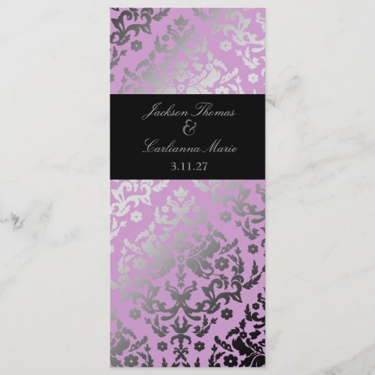 311-Dazzling Damask Wild Paars Programmakaart (Voorkant)
