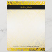 311-Dazzling Damask Yellow Jacket Briefhoofd Sjabloon (Voorkant)