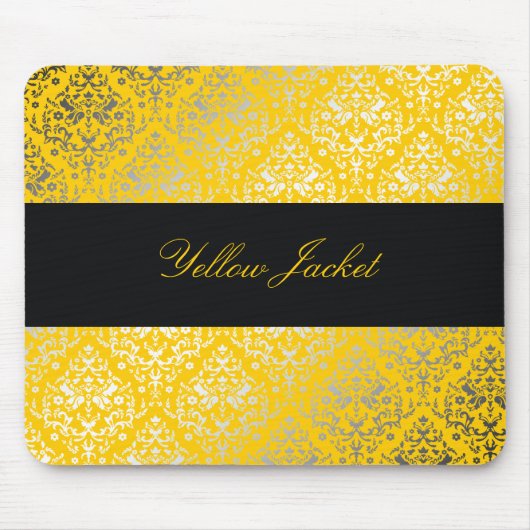 311-Dazzling Damask Yellow Jacket Muismat (Voorkant)