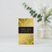311 Dazzling Damask Yellow Jacket Visitekaartje (Staand voorkant)
